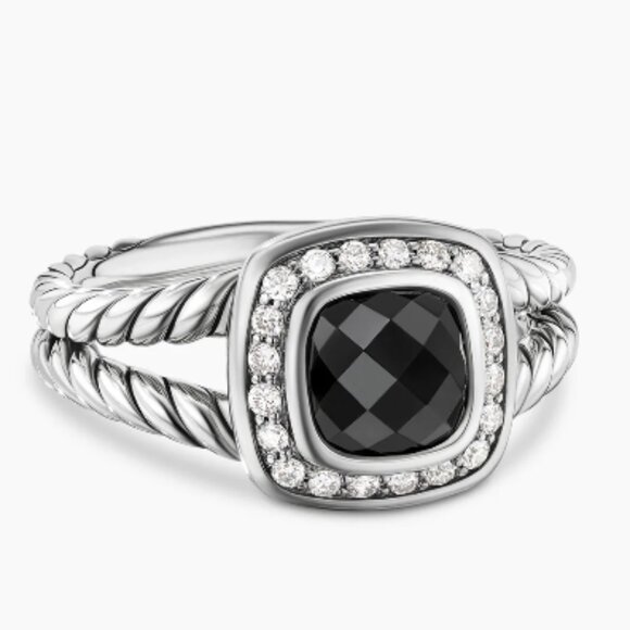 David Yurman Petite Albion Black Onyx Ring Size 6 - Picture 1 of 15